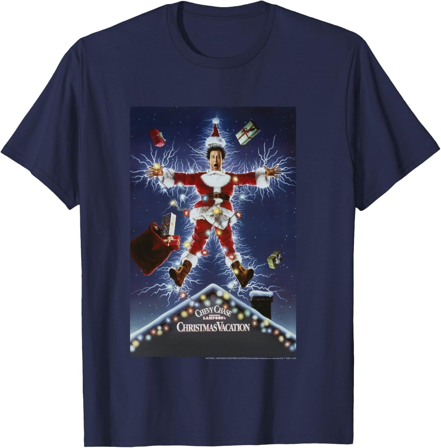 National Lampoon's Christmas Vacation Classic Movie Poster T-Shirt - T-Shirt | Navy