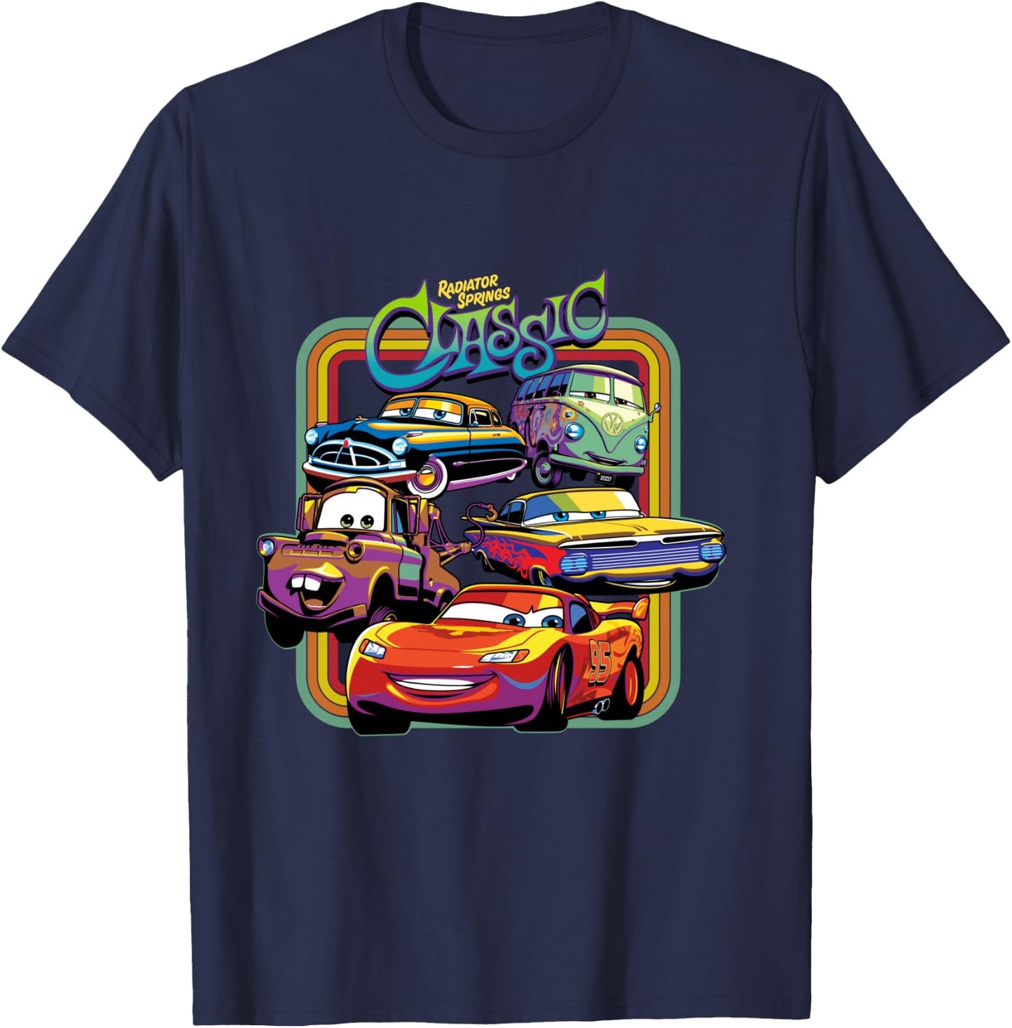 Disney Pixar Cars Radiator Springs Classic T-Shirt - T-Shirt | Navy