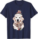 White English Cream Golden Retriever Mom Dog Puppy Christmas T-Shirt - T-Shirt | Navy