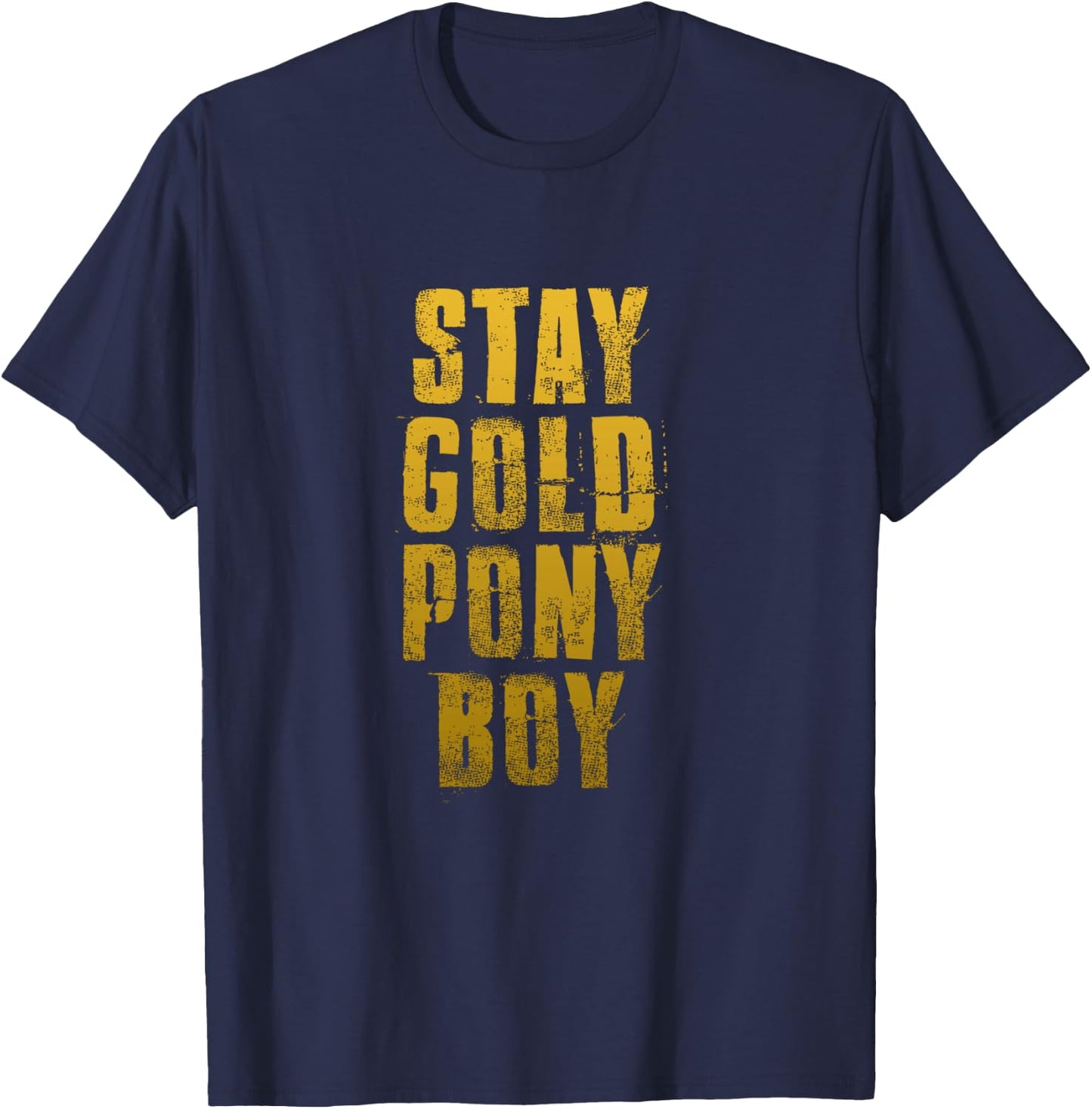 Stay Gold Ponyboy Classic 80s T-Shirt - T-Shirt | Navy
