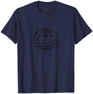 Dublin Ireland Travel Vintage Passport Stamp T-Shirt - T-Shirt | Navy