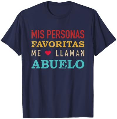Mis Personas Favoritas Me Laman Abuelo Vintage Retro T-Shirt - T-Shirt | Navy