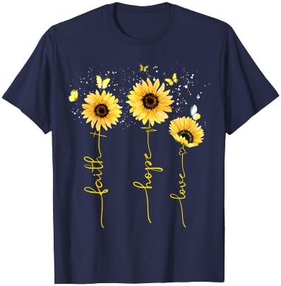 Faith Hope Love Shirts T-Shirt - T-Shirt | Navy