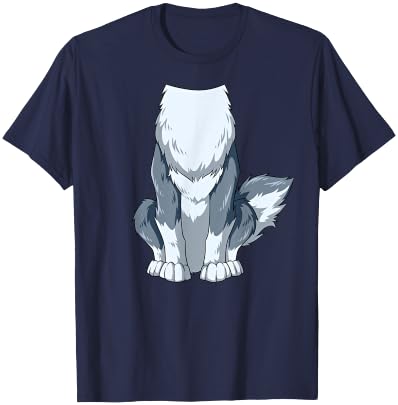 Easy Wolf Costume Wolf Body Headless Wolf Costume T-Shirt - T-Shirt | Navy