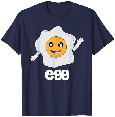 Funny Bacon And EGG Duo Valentines Halloween Easy Costume T-Shirt - T-Shirt | Navy