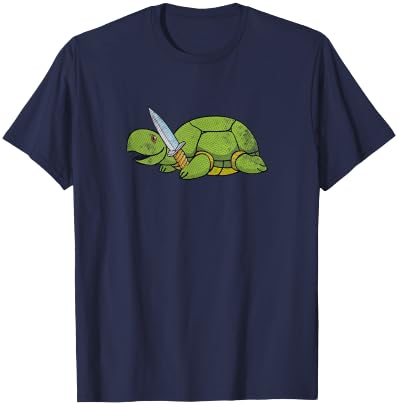 Murder Turtle Knife Design T-Shirt - T-Shirt | Navy