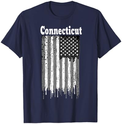 Connecticut American Flag Apparel - Connecticut T-Shirt - T-Shirt | Navy
