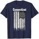 Connecticut American Flag Apparel - Connecticut T-Shirt - T-Shirt | Navy