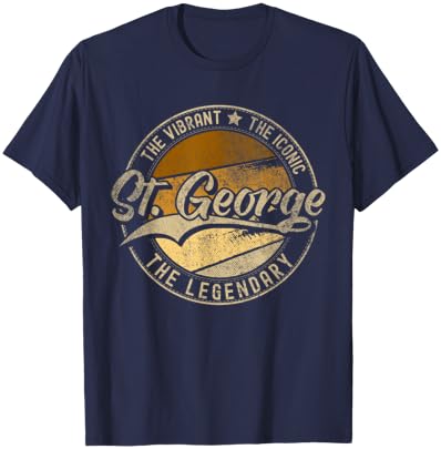 St. George UT | Utah | Vintage Distressed T-Shirt - T-Shirt | Navy