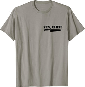 YES, CHEF Professional Sous Chef Funny Meme Simple Text T-Shirt - T-Shirt | Sand