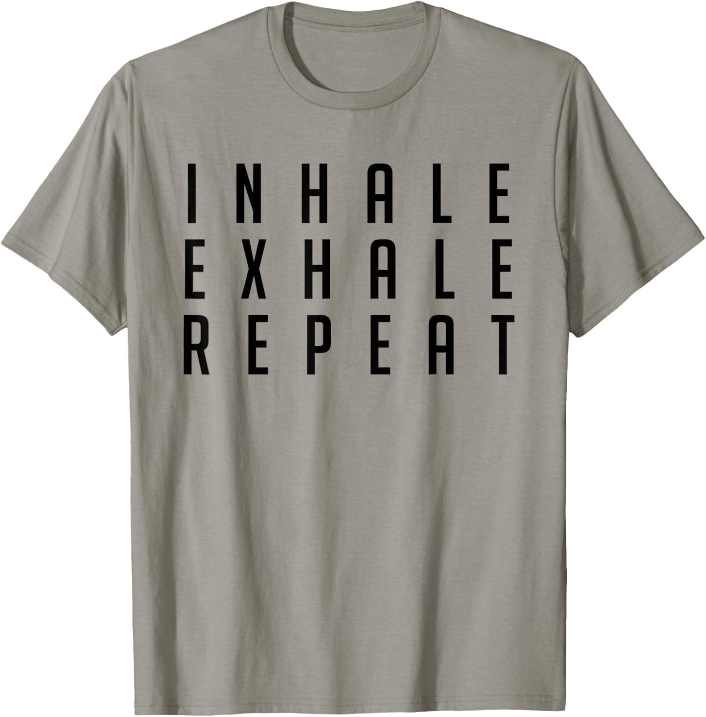 Inhale Exhale Repeat Shirt Yoga Meditation Gift T-Shirt - T-Shirt | Sand