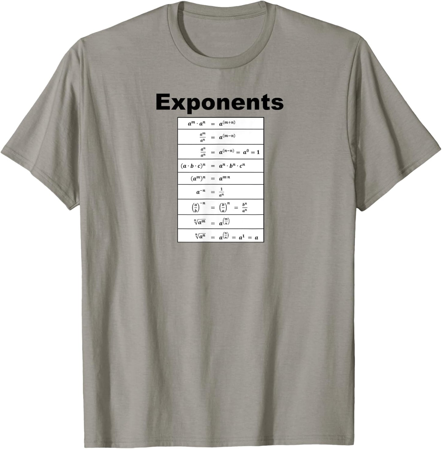 Kathryn Paulk Educational Math Algebra Exponents T-Shirt - T-Shirt | Sand