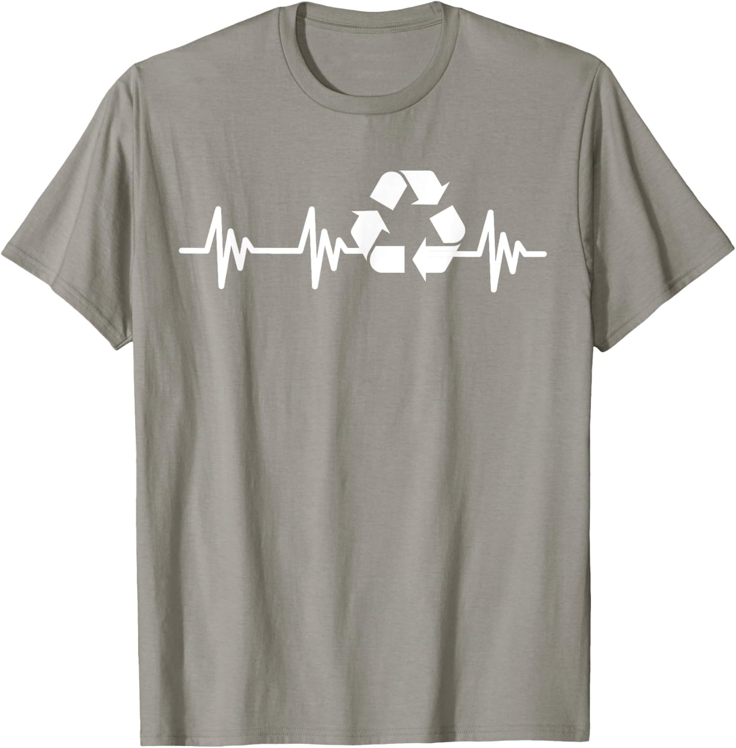 Earth Day Heartbeat Recycling Recycle Women Kids T-Shirt - T-Shirt | Sand