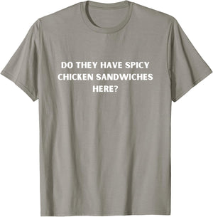 Red Funny Spicy Chicken Sandwich Lover's T-Shirt - T-Shirt | Sand