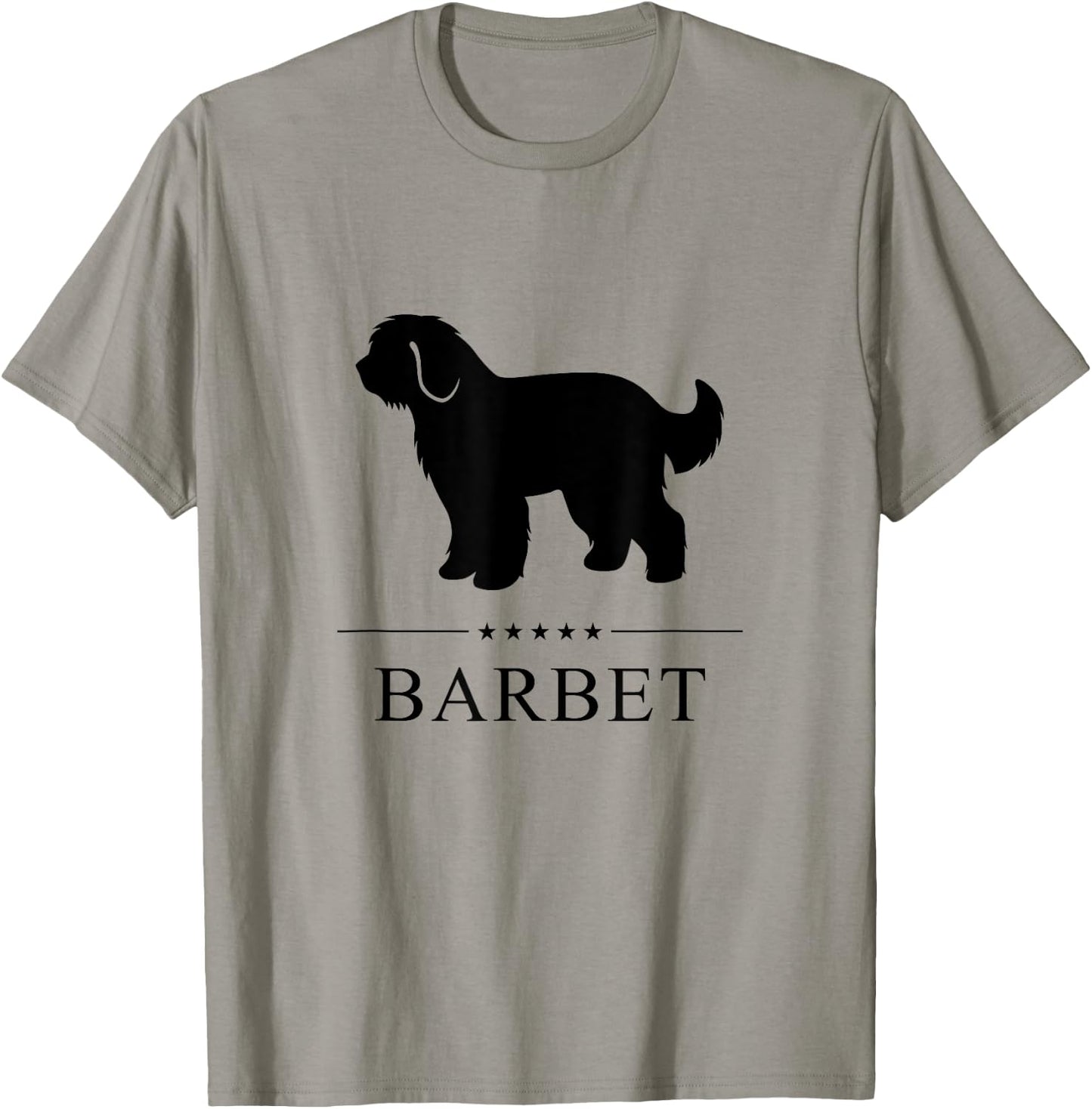 Barbet Dog Black Silhouette T-Shirt - T-Shirt | Sand