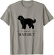 Barbet Dog Black Silhouette T-Shirt - T-Shirt | Sand