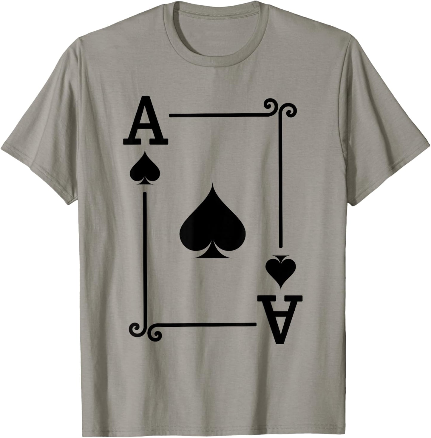 Playing Cards - Matching Spades Card Suits - Ace Card T-Shirt - T-Shirt | Sand