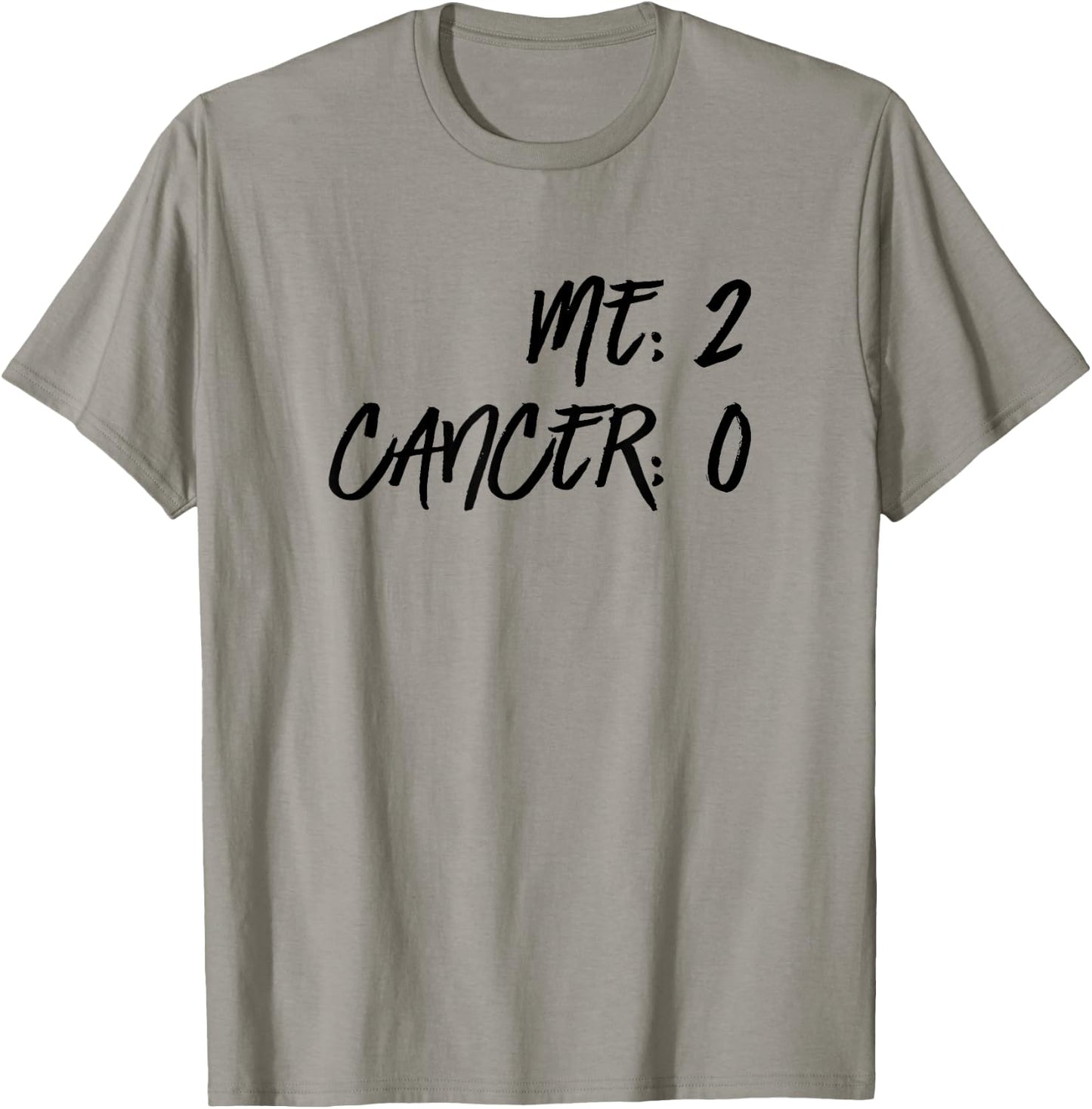Me 2 Cancer 0 Beat Cancer Twice Cancer Survivor T-Shirt - T-Shirt | Sand