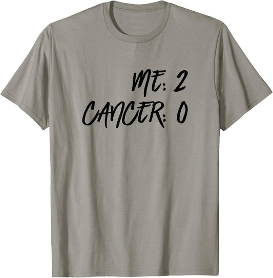 Me 2 Cancer 0 Beat Cancer Twice Cancer Survivor T-Shirt - T-Shirt | Sand