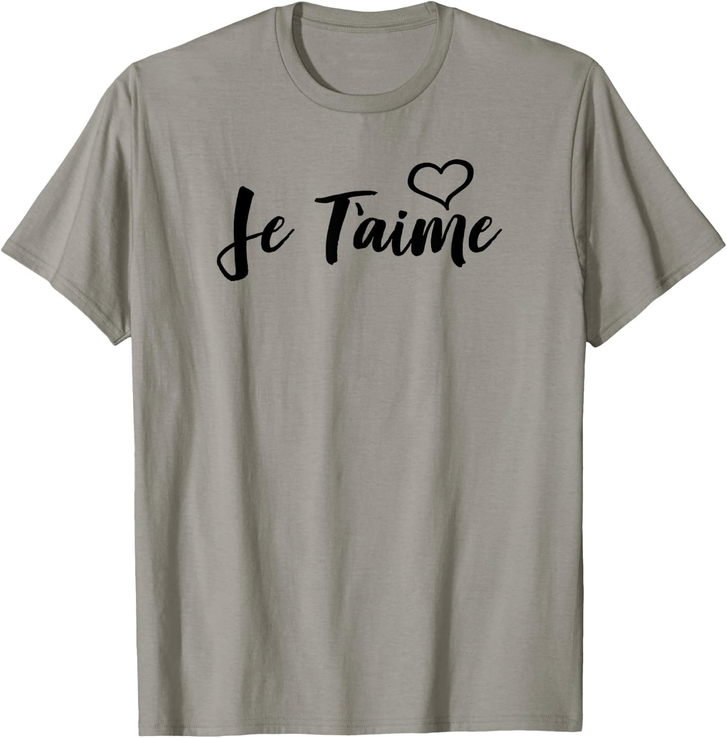 Je T'aime Heart French T-Shirt - T-Shirt | Sand