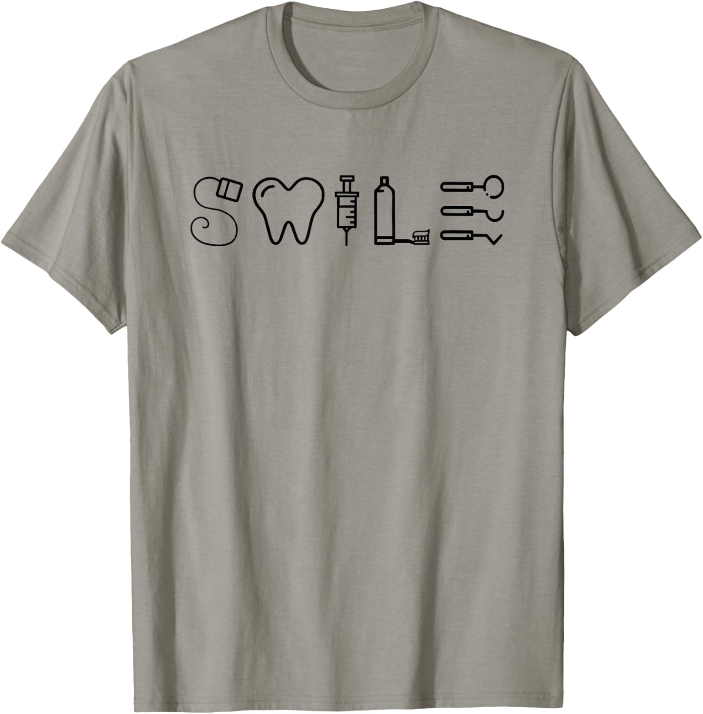 Dentist Smile Teeth Dental Hygienist Funny Dentist Tools T-Shirt - T-Shirt | Sand