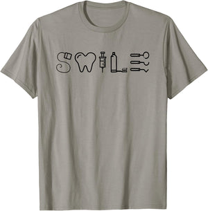 Dentist Smile Teeth Dental Hygienist Funny Dentist Tools T-Shirt - T-Shirt | Sand