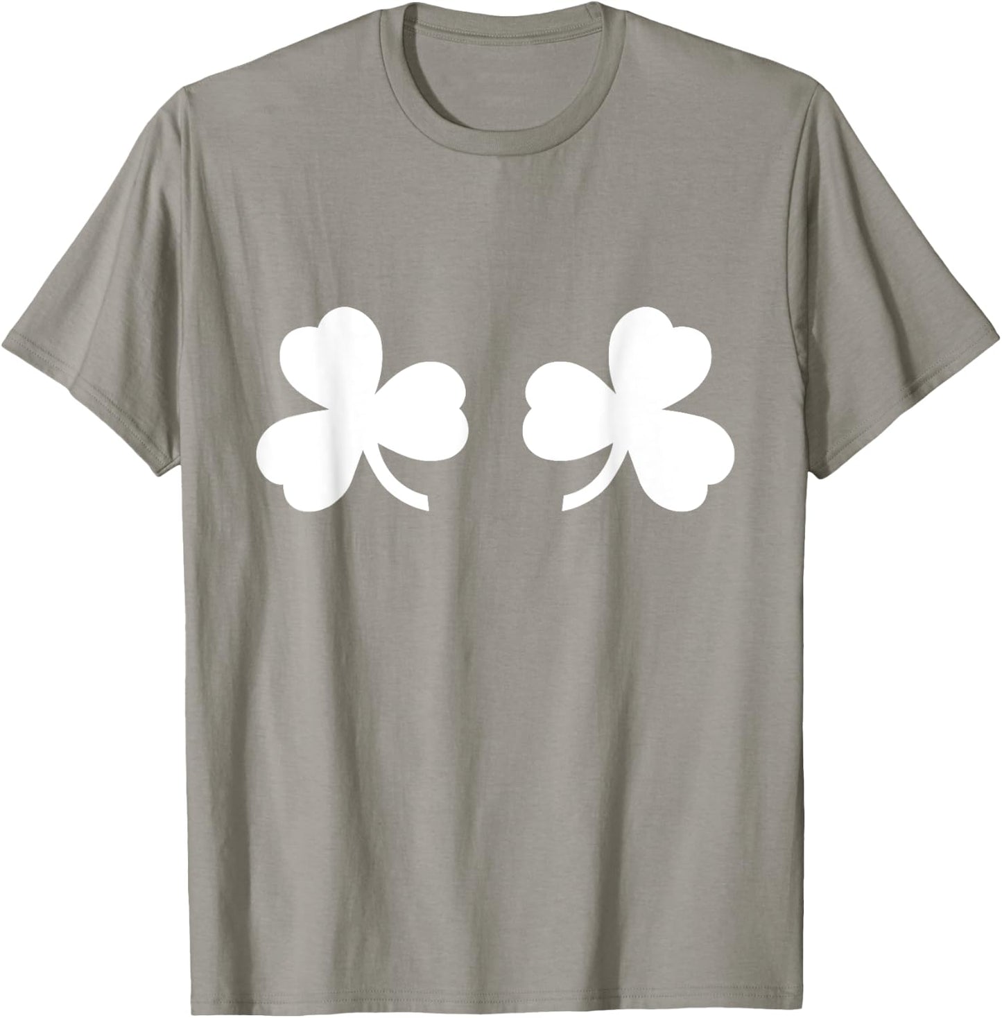 Shamrock Boobies - Adult Green Irish Breasts Lucky Clovers T-Shirt - T-Shirt | Sand