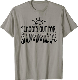 Retro Last Day Of School Schools Out For Summer Teacher Women Kids T-Shirt - T-Shirt | Sand