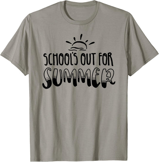 Retro Last Day Of School Schools Out For Summer Teacher Women Kids T-Shirt - T-Shirt | Sand