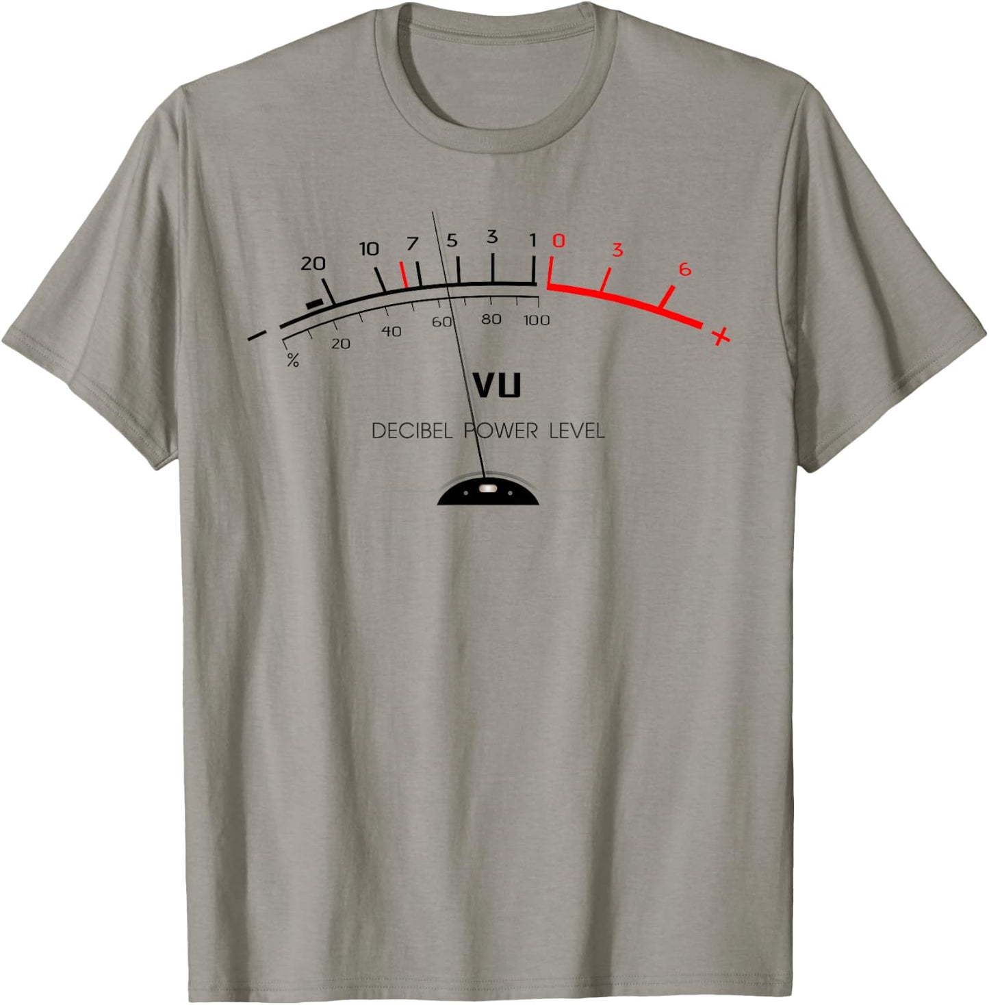 Retro VU Meter Sound Level Studio Hi-Fi Vintage Stereo Music T-Shirt - T-Shirt | Sand