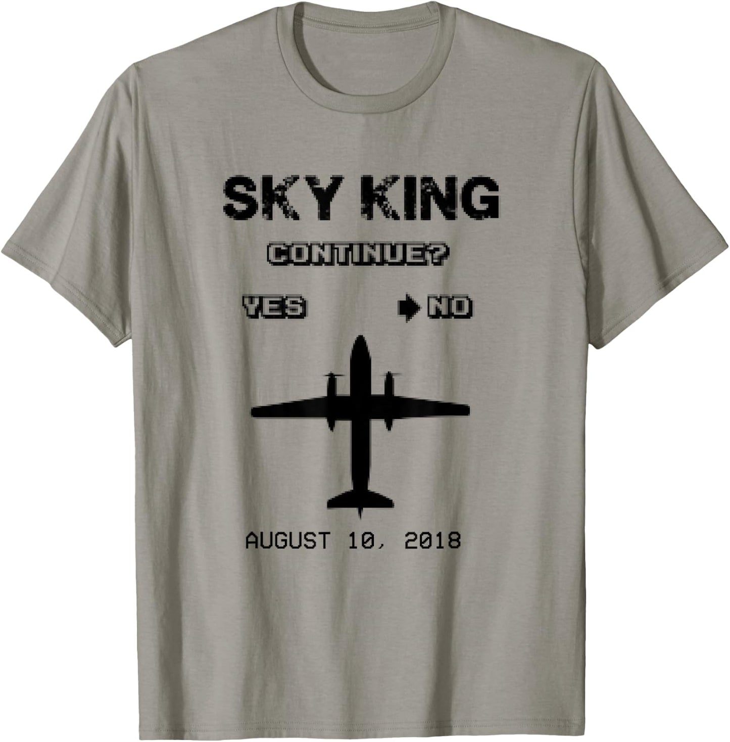Sky King Tribute Q400 Game Over Continue Screen T-Shirt - T-Shirt | Sand