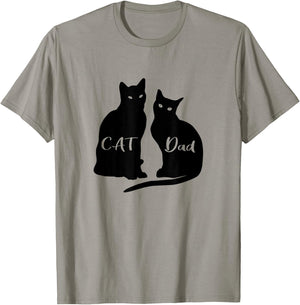 Cat Dad Black Cat Animal Women Kids T-Shirt - T-Shirt | Sand
