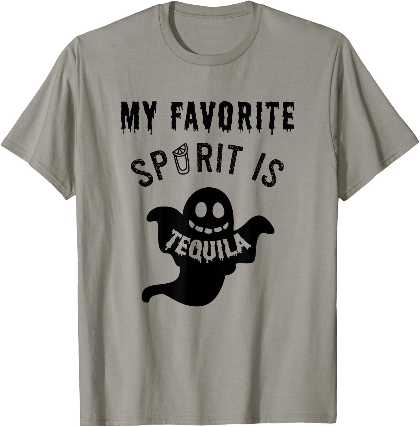 Favorite Spirit Tequila / Ghost Costume Halloween Drinking T-Shirt - T-Shirt | Sand