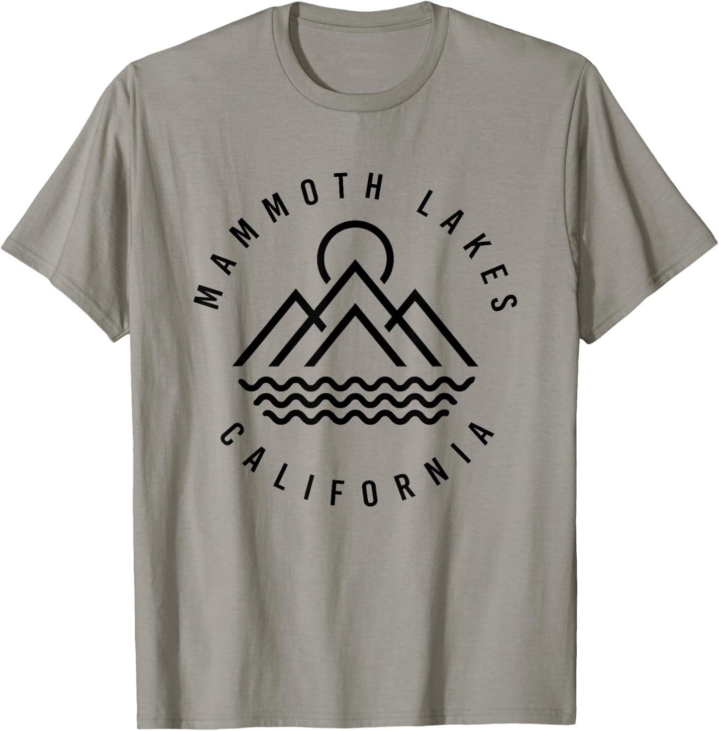 Mammoth Lakes Mountains California Hiking Outdoors Minimal T-Shirt - T-Shirt | Sand