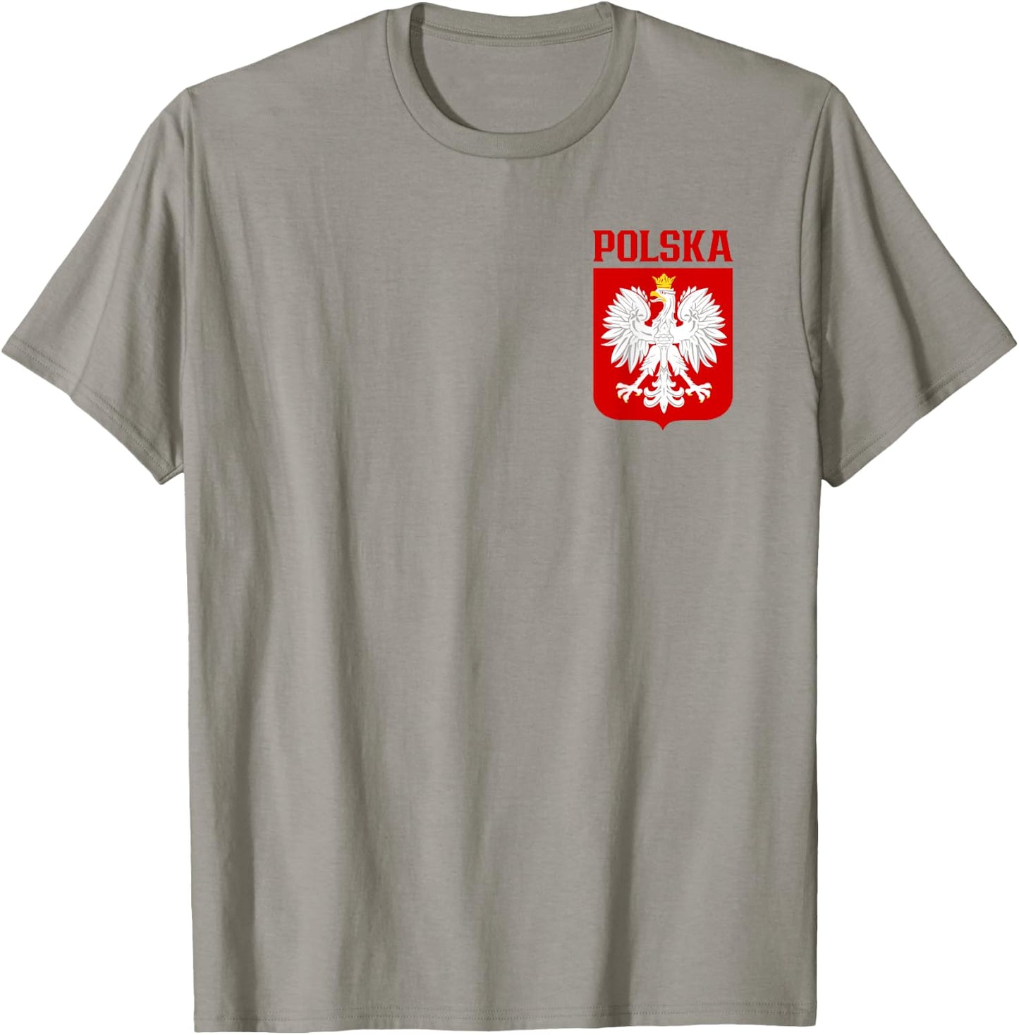 Polska, Polish White Eagle, Godlo Polskie Orzel na Sercu T-Shirt - T-Shirt | Sand