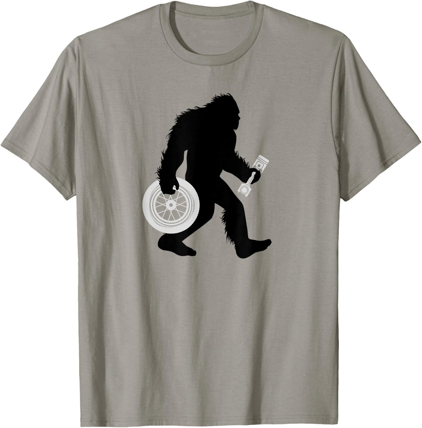 Bigfoot Mechanic Sasquatch Tire Technician T-Shirt - T-Shirt | Sand