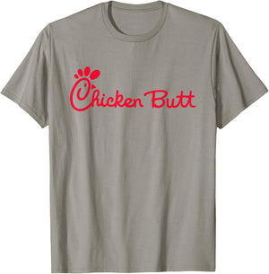 Casual Biscuits Chicken Butt - -Adults, Kids - White - Short Sleeve - Cotton 60%, Polyester 40% T-Shirt - T-Shirt | Sand