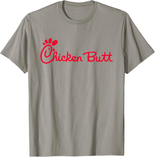 Casual Biscuits Chicken Butt - -Adults, Kids - White - Short Sleeve - Cotton 60%, Polyester 40% T-Shirt - T-Shirt | Sand