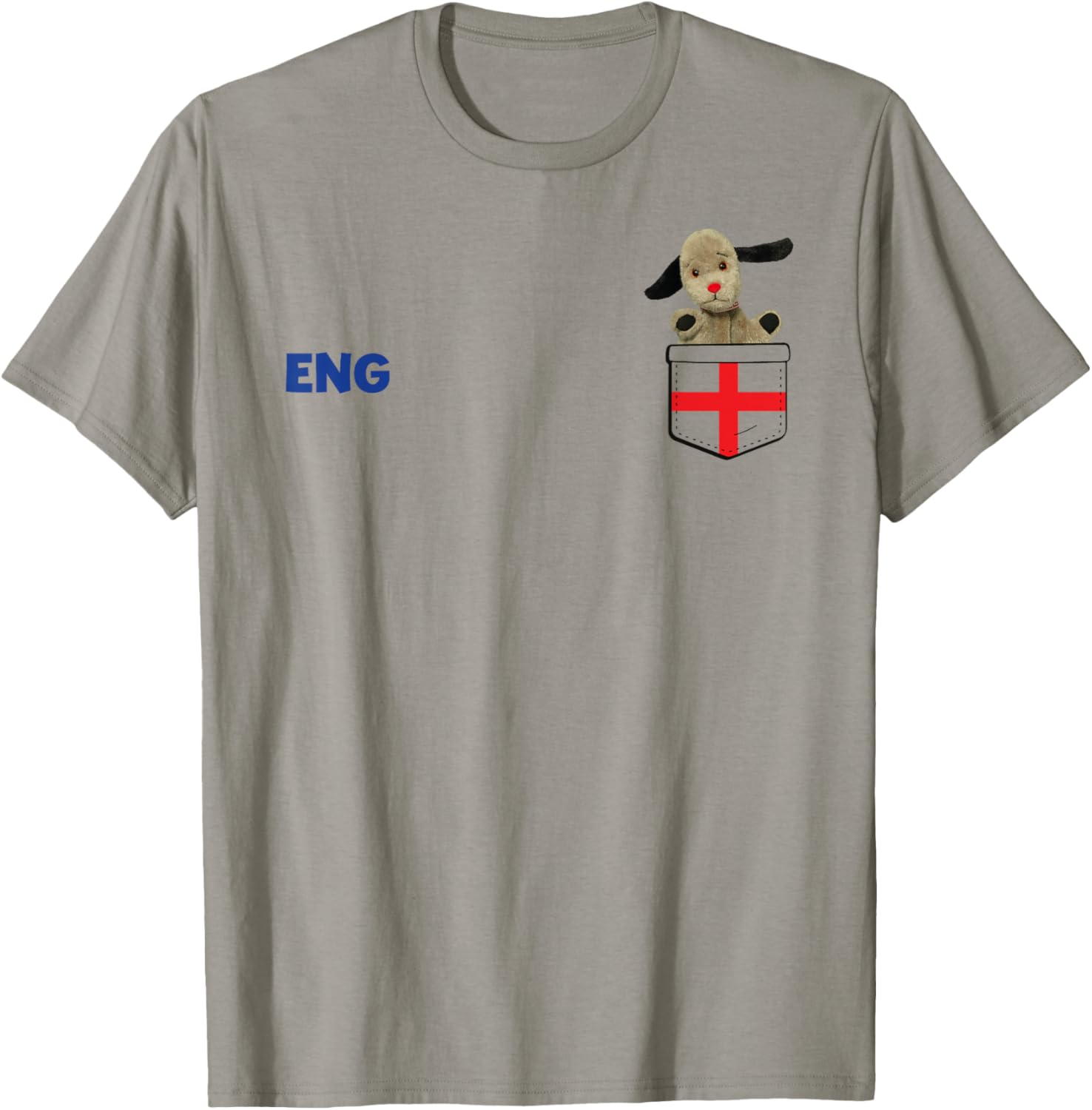Euro Football Sweep England Chest Pocket Print T-Shirt - T-Shirt | Sand