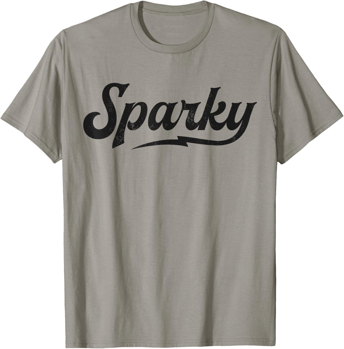 Sparky Electrician Funny Lineman Dad Retro Vintage Novelty T-Shirt - T-Shirt | Sand