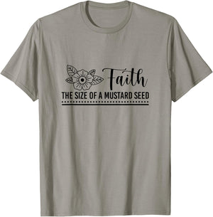 Faith That Size Of Mustard A Seed Christian Faith Jesus God T-Shirt - T-Shirt | Sand