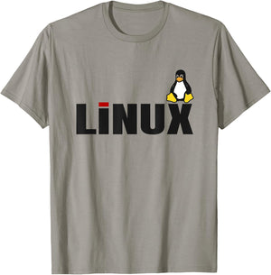 Linux Tux lover tagline and Penguin Logo Open Source Os T-Shirt - T-Shirt | Sand