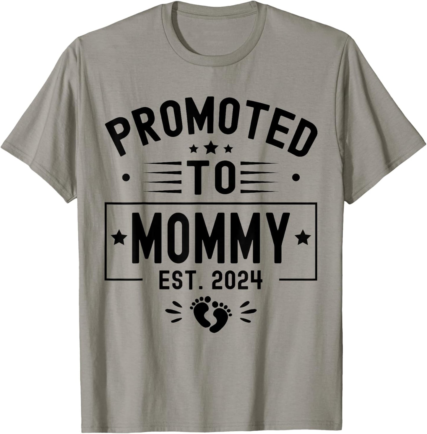 Promoted To Mommy Est. 2024 Soon To Be Mom New Mommy 2024 T-Shirt - T-Shirt | Sand