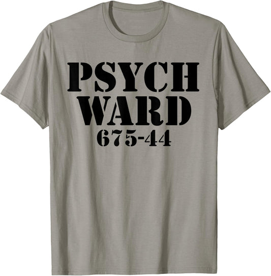 Funny Easy Lazy Halloween Psych Ward Prison Costume Outfit T-Shirt - T-Shirt | Sand