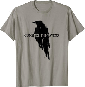 Luke 12:24 Consider The Ravens T-Shirt - T-Shirt | Sand