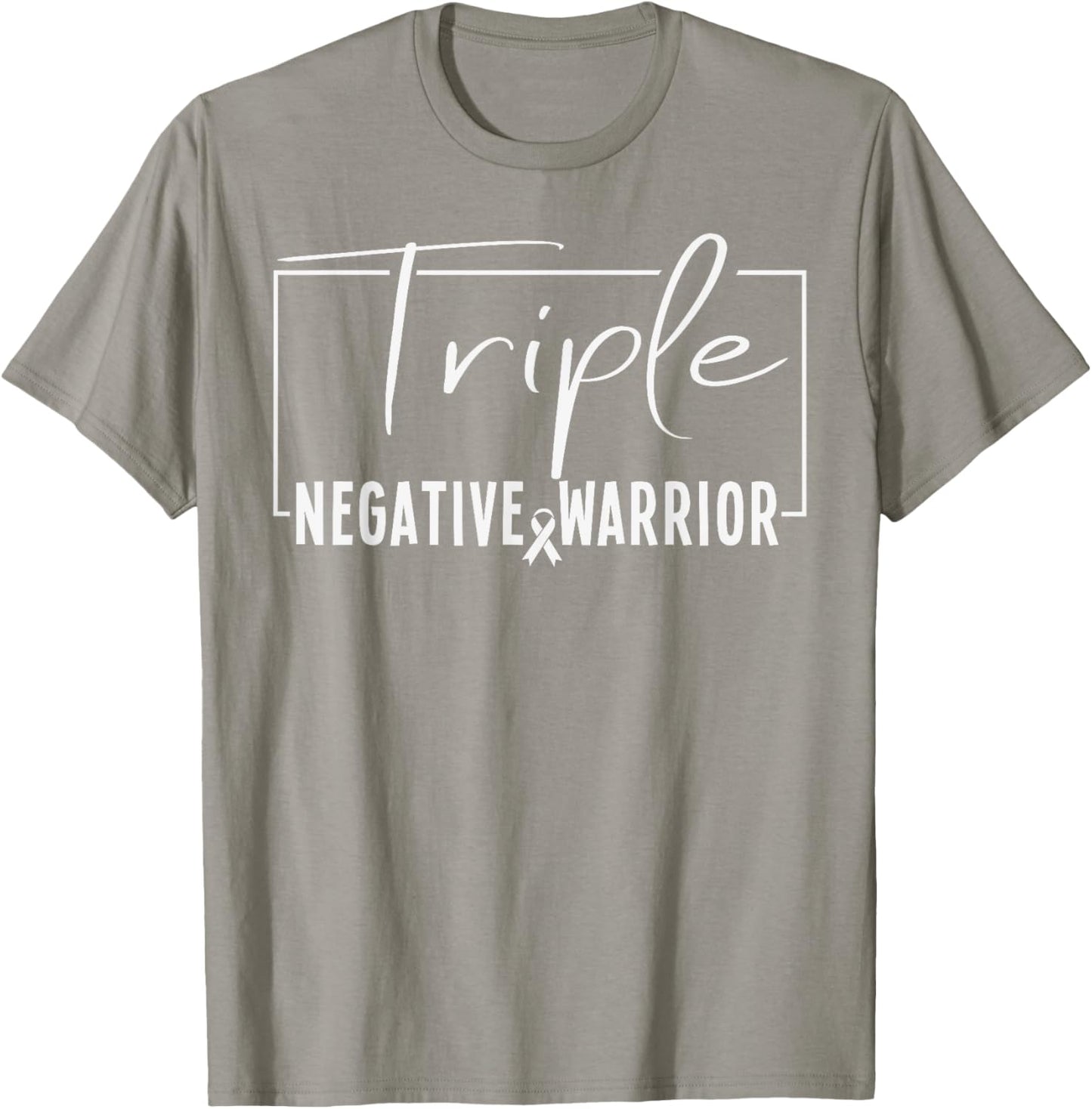 Triple Negative Warrior Breast Cancer Awareness Survivor T-Shirt - T-Shirt | Sand