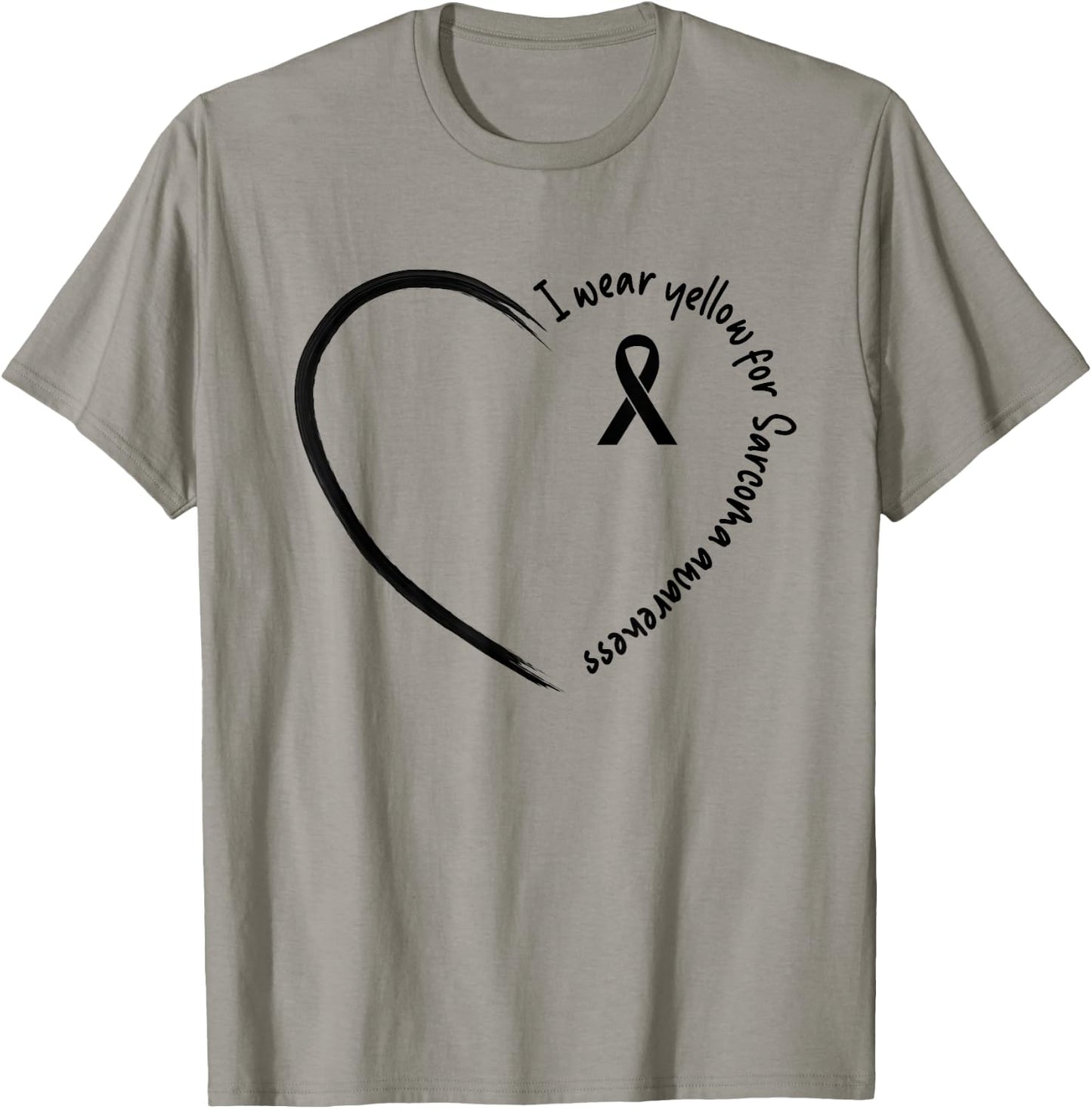 I Wear Yellow For Sarcoma Awareness Shirts T-Shirt - T-Shirt | Sand