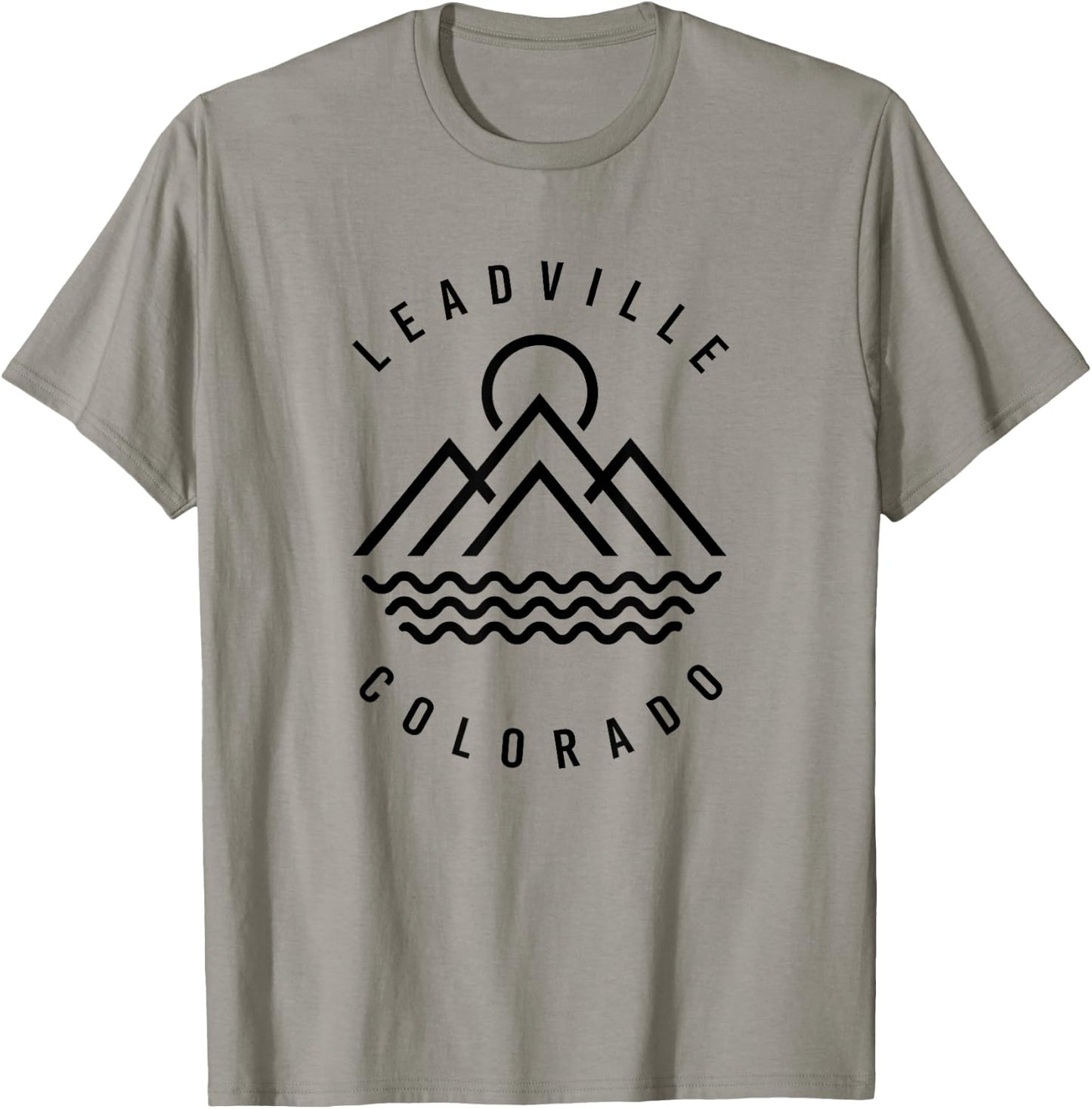 Leadville Mountains Colorado Hiking Outdoors Minimal T-Shirt - T-Shirt | Sand