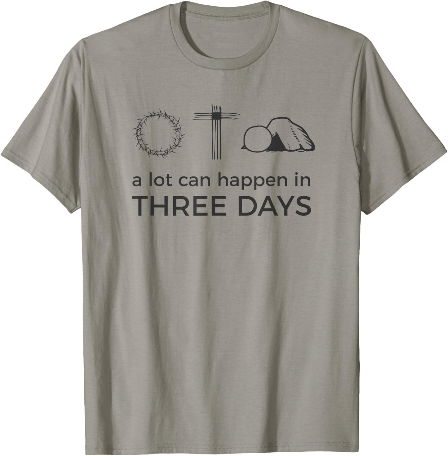 Easter Jesus Resurrection Quote / 3 Three Days Risen Cross T-Shirt - T-Shirt | Sand