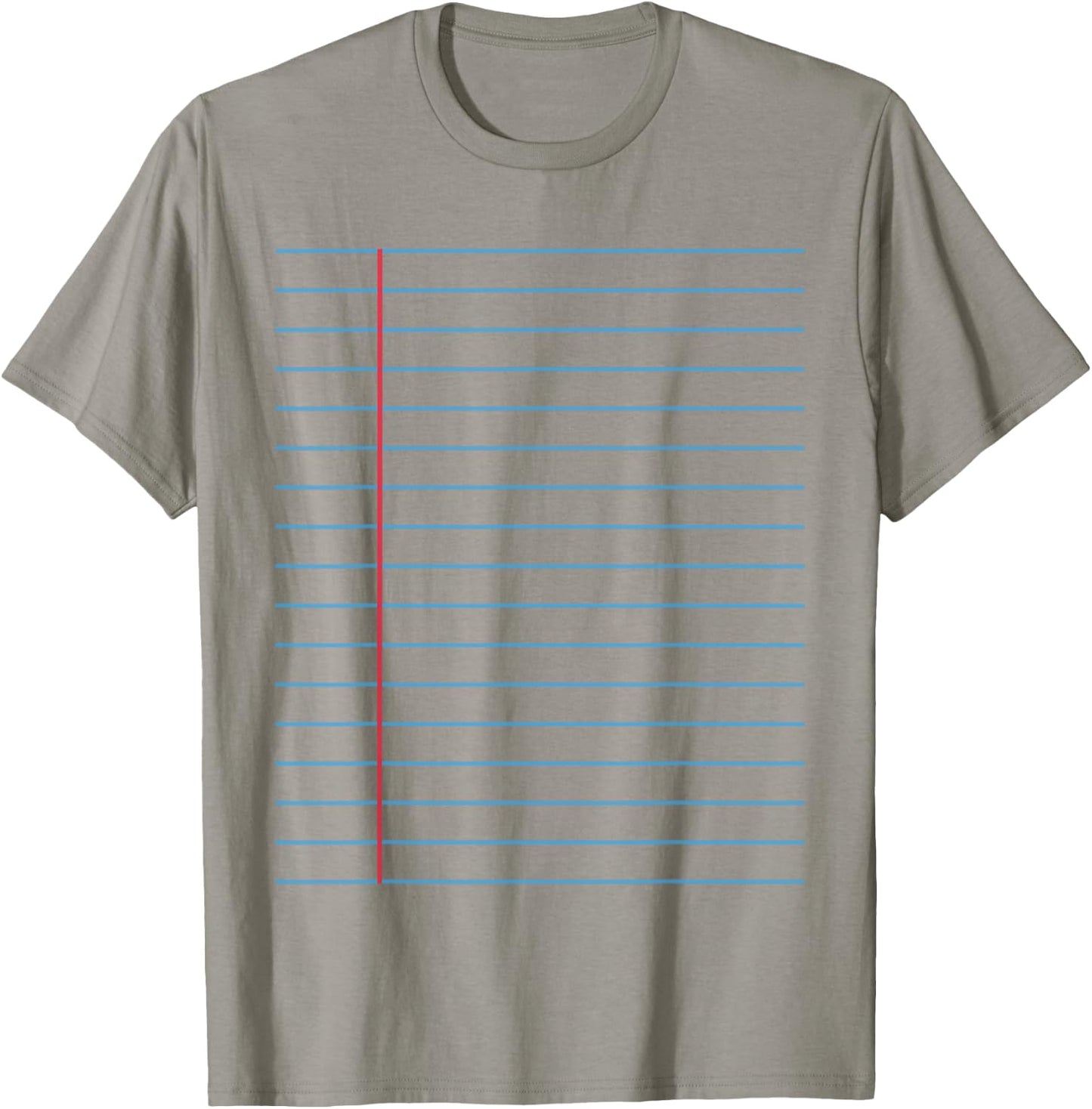 College Ruled Lined Paper Student Teacher Professor Costume T-Shirt - T-Shirt | Sand